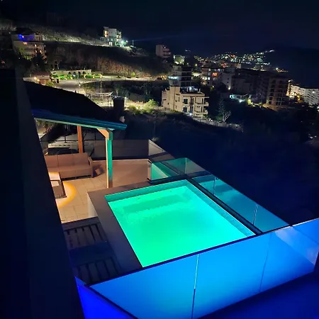 Coastal Retreat Paradise And Sunset View From The Private Pool Saranda