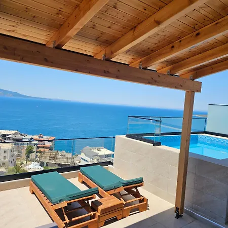 Apartment Coastal Retreat Paradise And Sunset View From The Private Pool Sarande