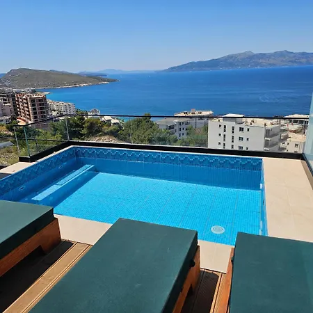Coastal Retreat Paradise And Sunset View From The Private Pool Apartment Sarande
