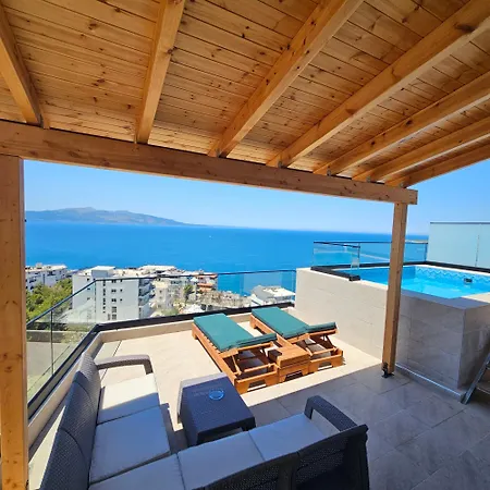 Apartment Coastal Retreat Paradise And Sunset View From The Private Pool Sarande