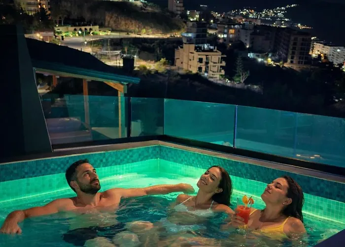 Coastal Retreat Paradise And Sunset View From The Private Pool Saranda